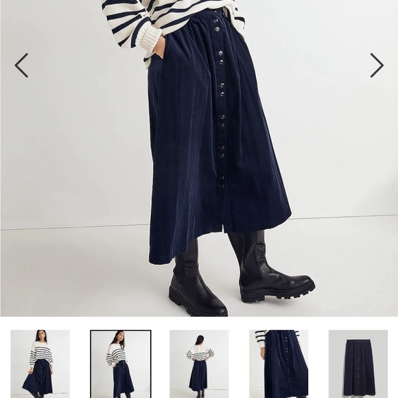 Madewell Dresses & Skirts - Madewell Baby Corduroy Button-Front Midi Skirt